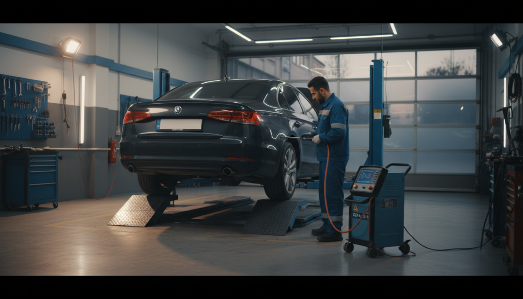 Oto Hizmetlerimiz egzoz muayenesi